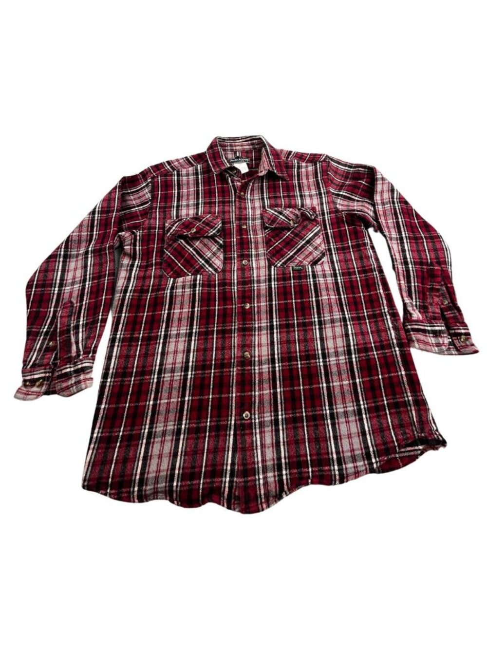 Berne Apparel Shirt Men Large Red Plaid Heavy Flannel Long Sleeve Workwear Y2K